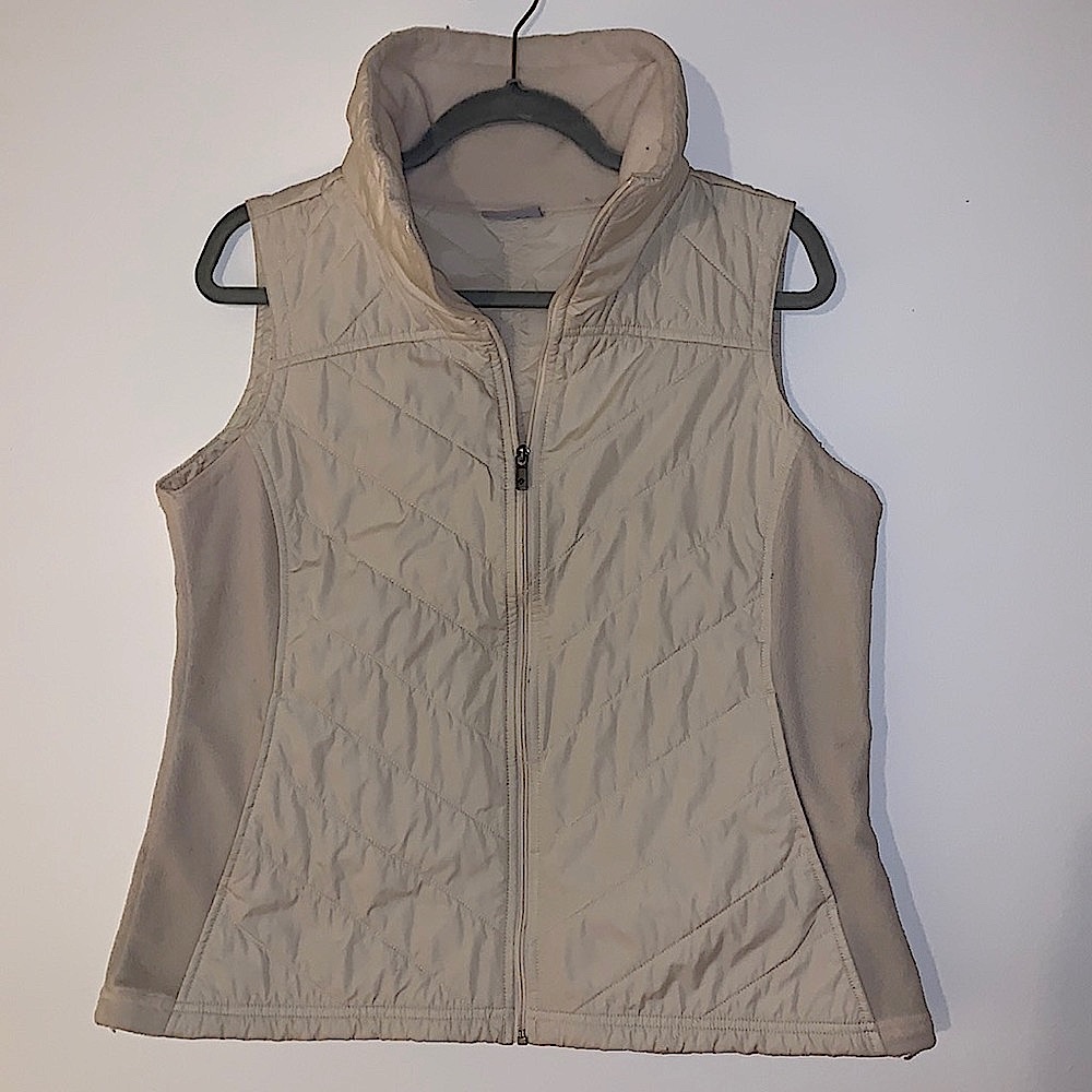 columbia cream vest